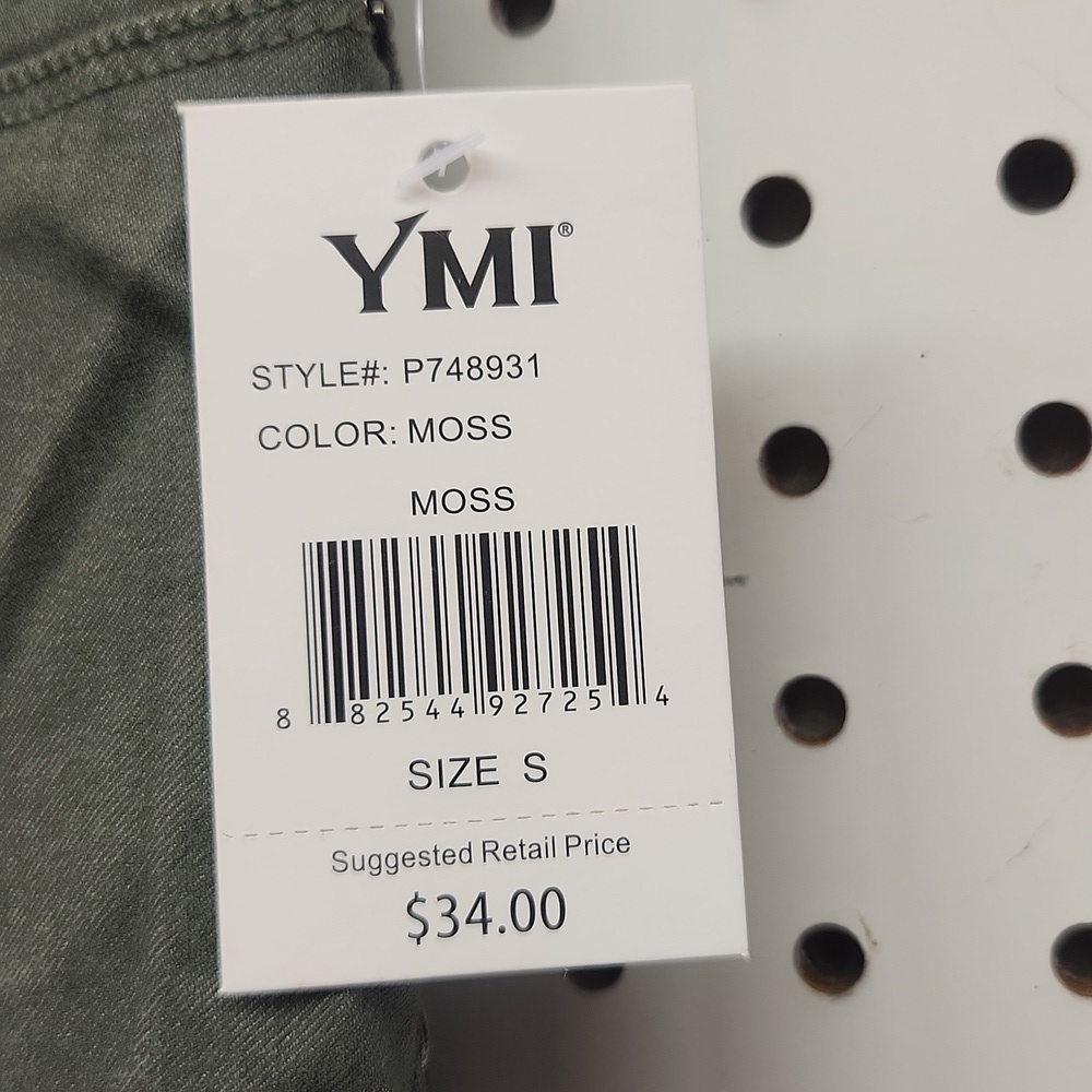 YMI hyper stretch mid rise skinny moss color jeggings NWT - Picture 3 of 6